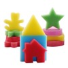 LEOBRO 30pcs Sponge Painting Shapes Painting Craft Sponge for Toddlers