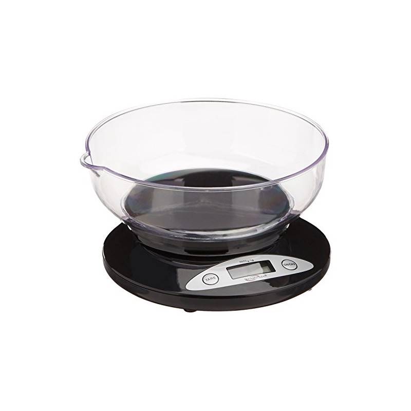 Weighmax W-2810-5KG-BLACK Digital Multifunction Kitchen and Food Scale with Bow,