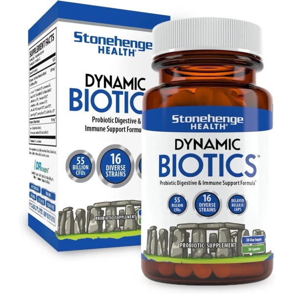 Branded Dynamic BIOTICS Stonehenge Probiotic Immune Support Digestive IBS Gut