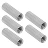 5PCS M12 Cylindrical Coupling Nuts 304 Stainless Steel Female Thread