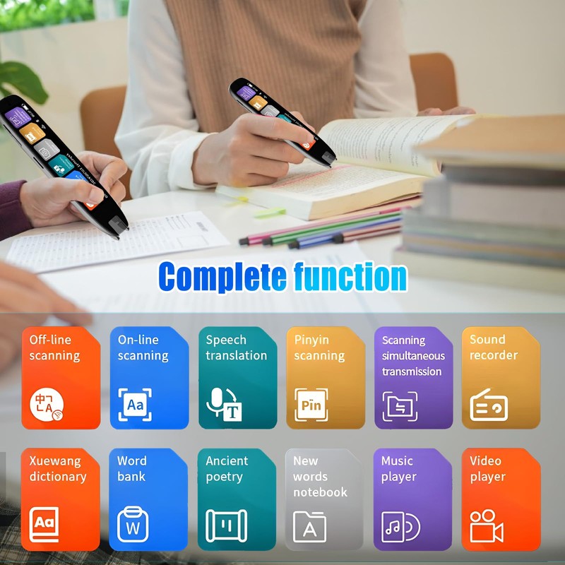 CDIYTOOL Scan Translator Pen, Portable 142 Language Translator Device, Voice