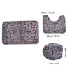 Toilet Mat Set Two Color Stone Texture Flannel Bathroom Rug
