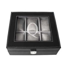 Cathy 's Concepts Personalizado para Hombre Caja de Reloj de Piel sintético, Q, 1