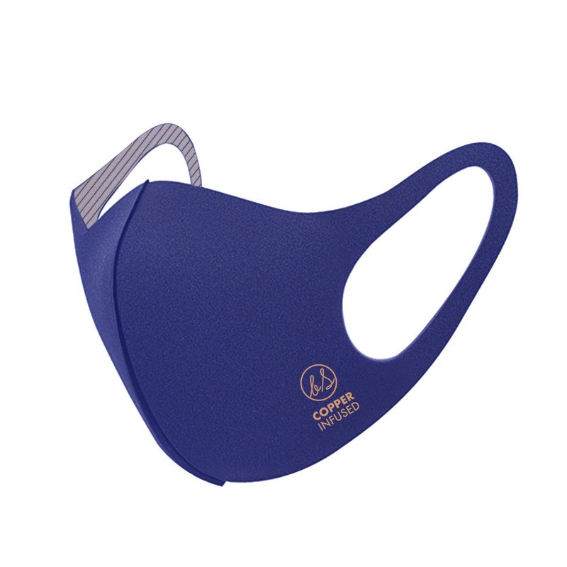 Basic Sense Copper Infused Washable Reusable plain Face Coverings Masks