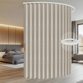 100% Blackout Room Divider Curtains Screen Partitions, Blackout Sound Reducing Divider Room Panel for Doorway Glass Window Sliding Door Patio(Cream White, W100 x L84, 1 Pack)