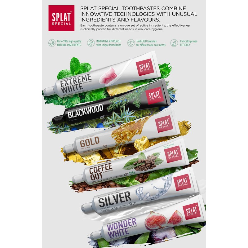 Splat Blackwood Whitening Toothpaste, Pack of 1 (1 x 75