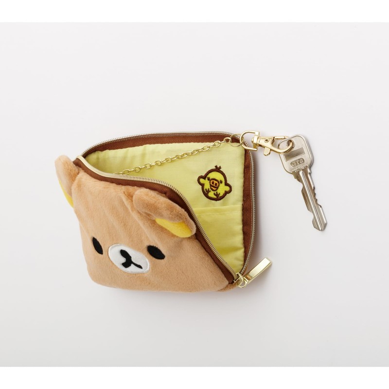 San-X Rilakkuma PB72201 Plush Pass Case, H3.7 x W 5.7