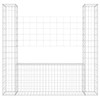 Tidyard U-Shape Gabion Basket with 2 Posts Iron 55.1 x