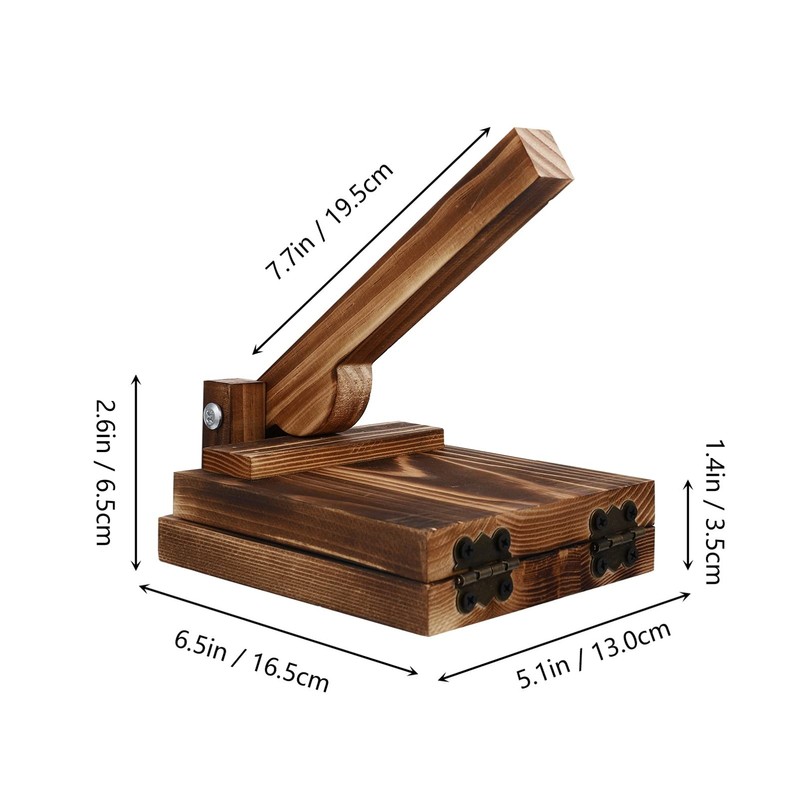 DOITOOL Pierogi Press Wood Tortilla Press Dumpling Skin Maker Dough