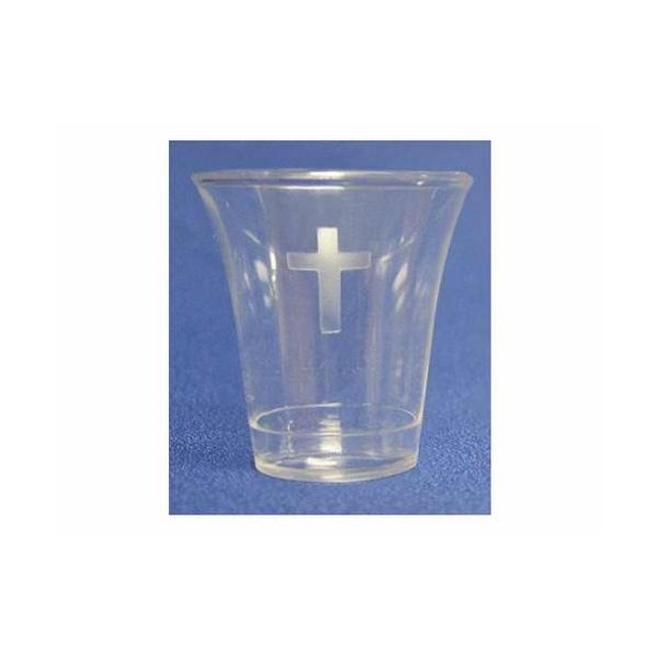 Swanson Communion Cups Clear with Cross 1 3/8 500 CT