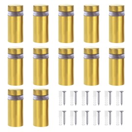 Faankiton Pack of 20 Spacer Screws Advertising Screw Stainless Steel Spacer Wall Advertising Screw Nails Signs Spacers Sign Holder Stainless Steel Glass Spacer (12 x 25 mm)