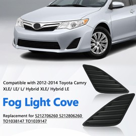 YUWUTF Fog Light Cover Compatible with 2012-2014 Toyota Camry XLE LE L Replacement for 5212806260 TO1038147 52127-06260 TO1039147