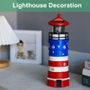 WDLFCGC Solar Powered Lighthouse - 12" Tall Solar Lighthouse with