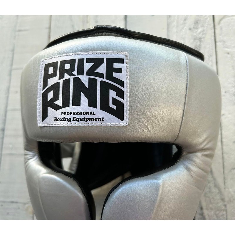 PRIZE RING "Professional SX" Lightweight Headgear, Grey Silver/Black (L)