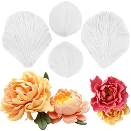 Peony Petal Polymer Clay Mold Flower Petals Silicone Molds Set of 2