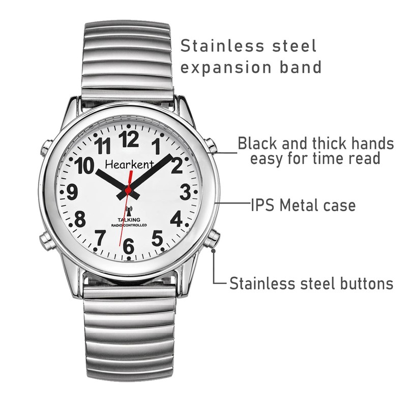 Hearkent Atomic Talking Watch for Women Self-Setting for Visually impaired