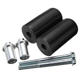 Frame Sliders, Uranny 10mm Universal Motorcycle Frame Sliders Anti Crash Protector for Yamaha Honda Suzuki (Black)