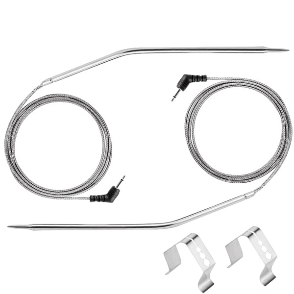 MOOTVGOO 2 Pack Meat Thermometer Probe Replacement, Stainless Steel Meat