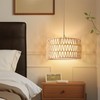 Beser·Win Plug in Pendant Light Rattan Hanging Lights with Plug