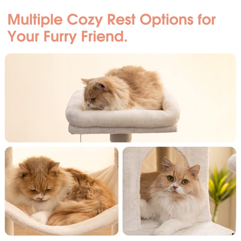 MWPO 70.1-Inch Large Cat Tree, Multi-Level Tall Cat Tower for