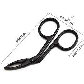 Tijeras para cejas, pinzas de acero inoxidable, tijeras de clip para codo, pinzas de punta plana, desplumador profesional de cejas