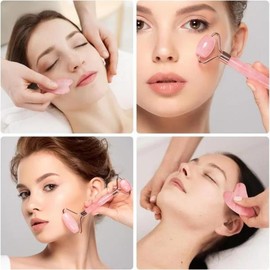 Gousha 1/2PCS Gua Sha 페이셜 스톤 마사지 롤러 스킨 케어 도구 Gousha Stone for The Face Roller Gouache Scra [04 C522-black B] 1/2PCS Gua Sha Facial Stone Massage Roller Skin Care Tool Gousha Stone for The Face Roller Gouache Scraper [04 C522-black B]