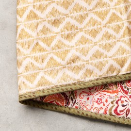 Maison d' Hermine Double Oven Mitts 100% Cotton 7"x35" Heat Resistant Double Oven Mitt BBQ Cooking Glove with Loop, Grilling, Handling Hot Pans, Damask - Thanksgiving/Christmas