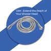 1.5m Shower Hose with Washers Chrome Replacement Anti-Kink Pipe