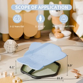 Pterying Spinning Chair for Autistic Kids, Autism Sensory Spinning Chair, Sit and Spin Training Body Coordination and Balance, Upgraded Azure Elephant Shape