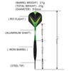 Aiqilai Darts Set 3 Pack,23g Professional Steel Tip Dart with