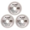 3Pack 4-1/2-Inch 40T TCT Circular Saw Blade with 7/8-Inch Arbor,