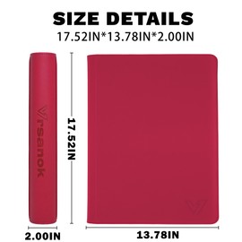 Vrsanok 16 Pocket Trading Card Binder – Holds 1280 Cards, Large Capacity 4x4 Card Album with 40 Double-Sided Pages,Ringless PU Cover Zipper Card Folder for Sports & Standard Size TCG Cards