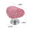 2 Pcs Bling Heart Car Start Button Cover Set Sparkling
