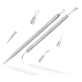 Blackhead Remover, 2Pcs Pimple Popper,Stainless Steel Pimple Extractor Blackhead Removal Tool Risk Free Treatment and Easy Removal of Pimples, Blackheads, Zit Removing, Forehead,Facial and Nose