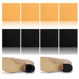 LIQWEI 8 Pcs High Heels Patch, Square High Heel Replacement Tips Black Heels Caps, Boot Replacement Shoe Repair Patch for Tread Pad Non Slip Heel Protectors