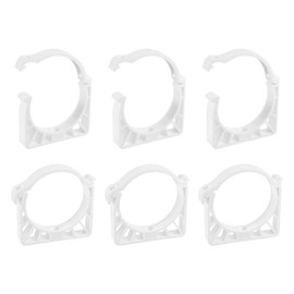 uxcell 6Pcs PPR Water Pipe Clamps, Plastic U Shaped Pipe Clamps Clips with Fixing Clip Fit for 90mm/3.54" OD Water Pipes and Tubing Hoses Support, White
