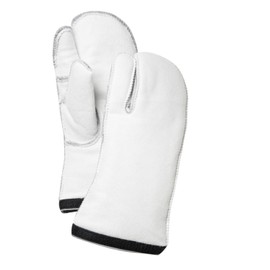 Hestra Men's Heli Ski Liner 3 Finger Gloves White/Grey 10