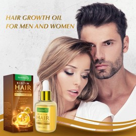 Hair Serum with Biotin Hair Oil Hair Treatment, Repairs Damaged Hair Makes Hair Thicker, Longer and Stronger for Men & Women -35mL