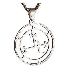 TENDER LIHOME Collar Dije Lilith Sello Sigilo Valentía Satan Demonio Acero