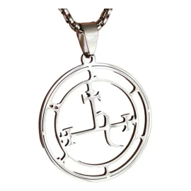TENDER LIHOME Collar Dije Lilith Sello Sigilo Valentía Satan Demonio Acero