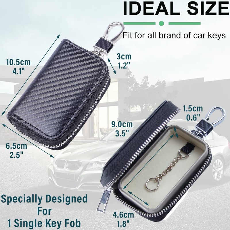 Faraday Pouch for Car Keys, Upgrade Car Key Signal Blocker,