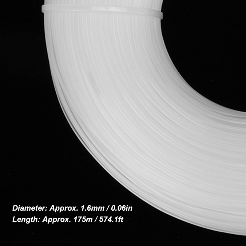 1.6mm x 175m Universal Round‑Shaped White Lawn Mower Trimmer Line