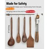 Elegant 5-Piece Walnut Wood Kitchen Utensil Set – Non-Scratch, Heat-Resistant