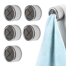 Dreamark Towel Holder Kitchen Towel Holder No Drilling Tea Towel Holder for Hanging Towel Clamp Kitchen Gadgets Ideal for Kitchen Storage & Organisation (Pack of 5, Super Sticky)