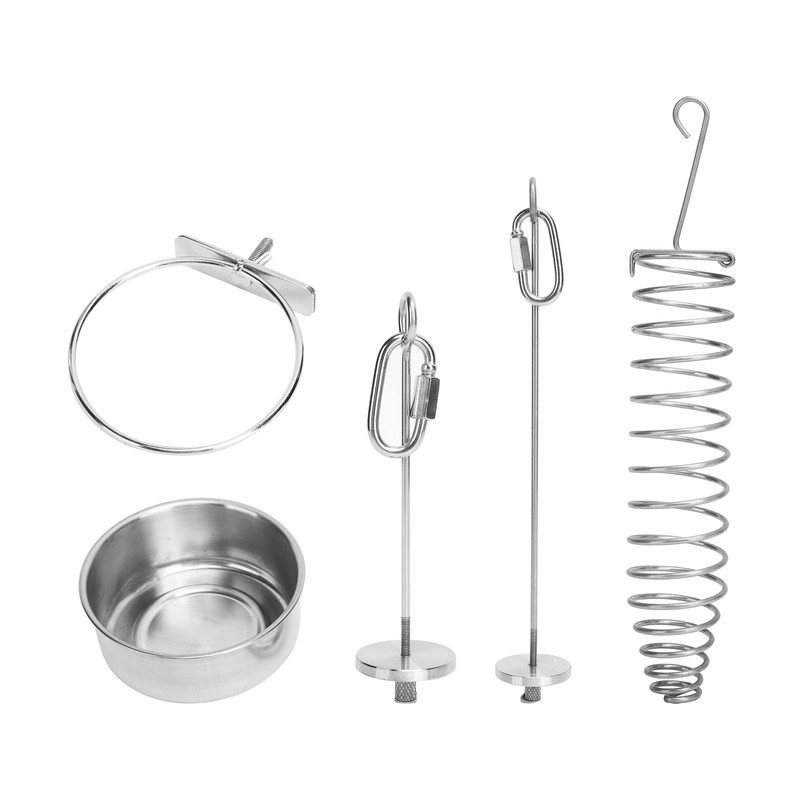 4 Pieces Parrot Food Cup Stainless Steel Bird Food Fruit