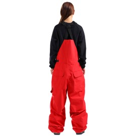 GSOU SNOW Snowboard Bibs Women Ski Pants Snow Overalls Super Baggy Waterproof Winproof Insulated Warm,Red S