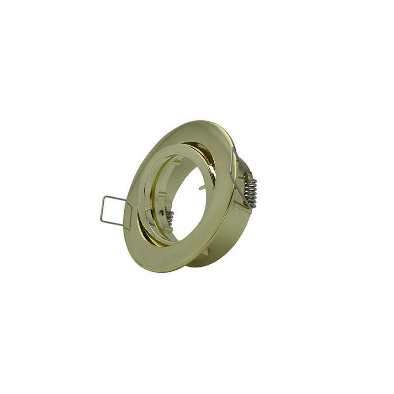 LED recessed downlight spot Samila around swiveling Gold stainless 8.3cm
