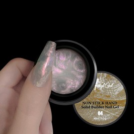 Aurora Non-Sticky Hard Gel Sculpting Gel,Solid Builder Gel for Nails,YIMART Mermaid Pearl 3D Gel Nail Art Building Carving Modeling Gel Nail Soak Off UV LED Nail Art Salon Home DIY (4, 0.36 fl.oz)