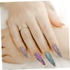 SAFIGLE Nail Glitter Powder Flakes 6 Colors Reflective Nail Art