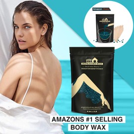 Lifestance 2.5lb Lifestance Hard Blue Brazilian Bikini Wax Kit with 30 Applicators - Pearl Wax Beads for Face, Body, Legs - For Women and Men